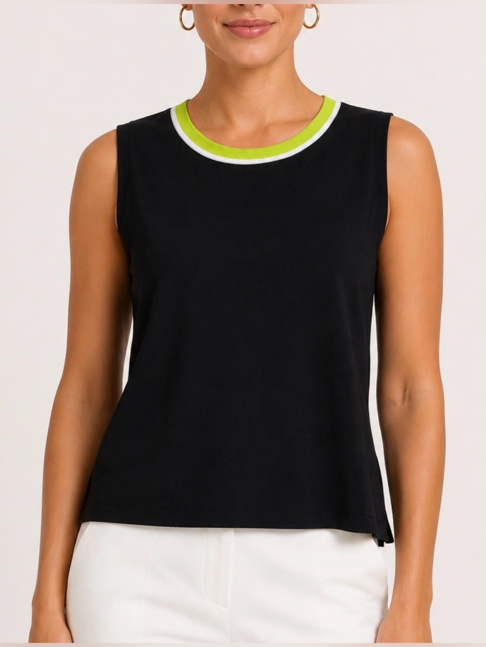 Exclusively Misook Petite Knit Tank Top Medium Petite
